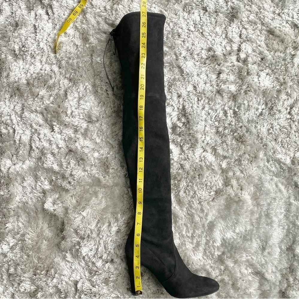Stuart Weitzman NWT Over-The-Knee Black Suede Boots Size 7